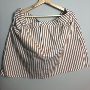 Forever 21 Plus size (3X) tan striped skirt